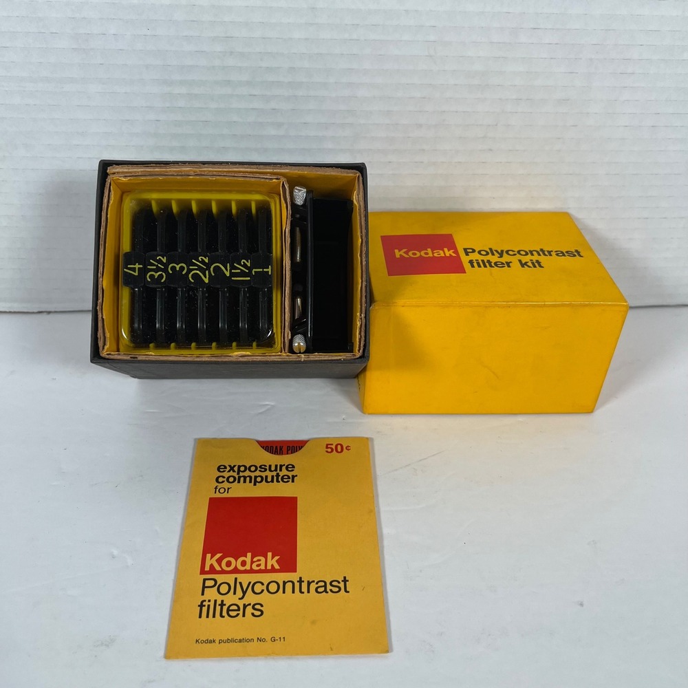 Vintage Kodak Polycontrast Filter Kit Model A CAT 153 8032 Darkroom Photography